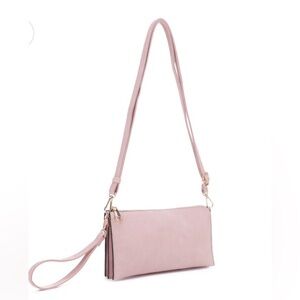Crossbody Vegan Leather Blush Pink Purse